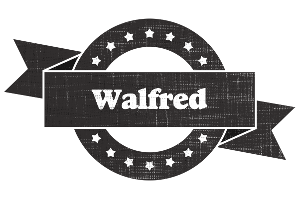 Walfred grunge logo