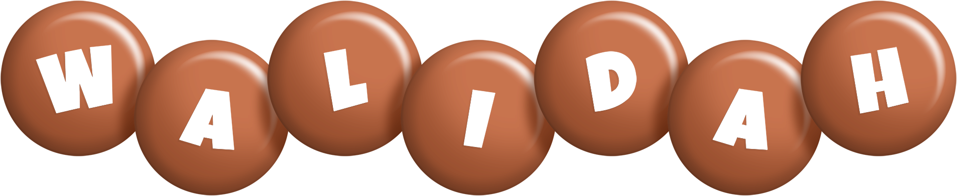 Walidah candy-brown logo