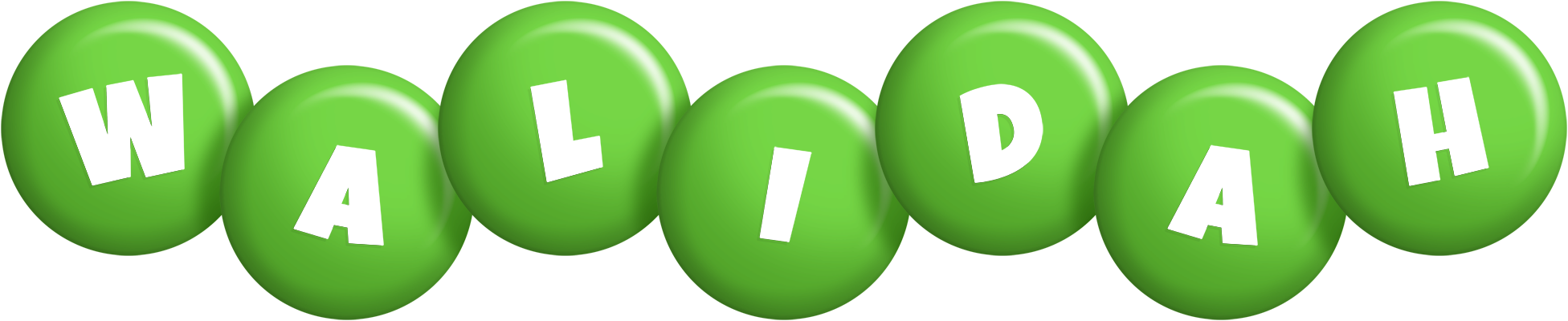 Walidah candy-green logo
