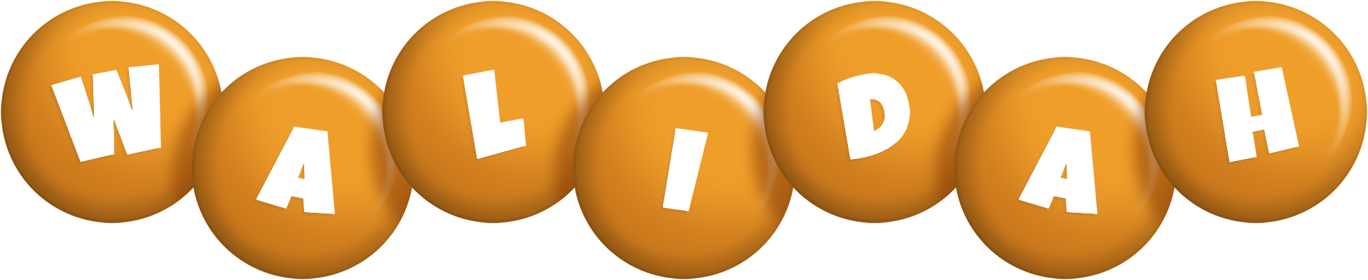 Walidah candy-orange logo