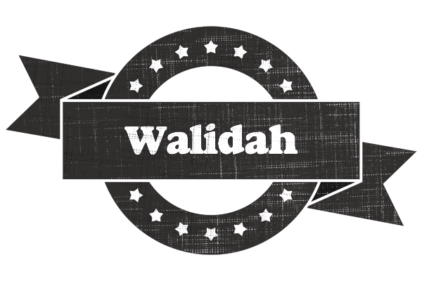 Walidah grunge logo