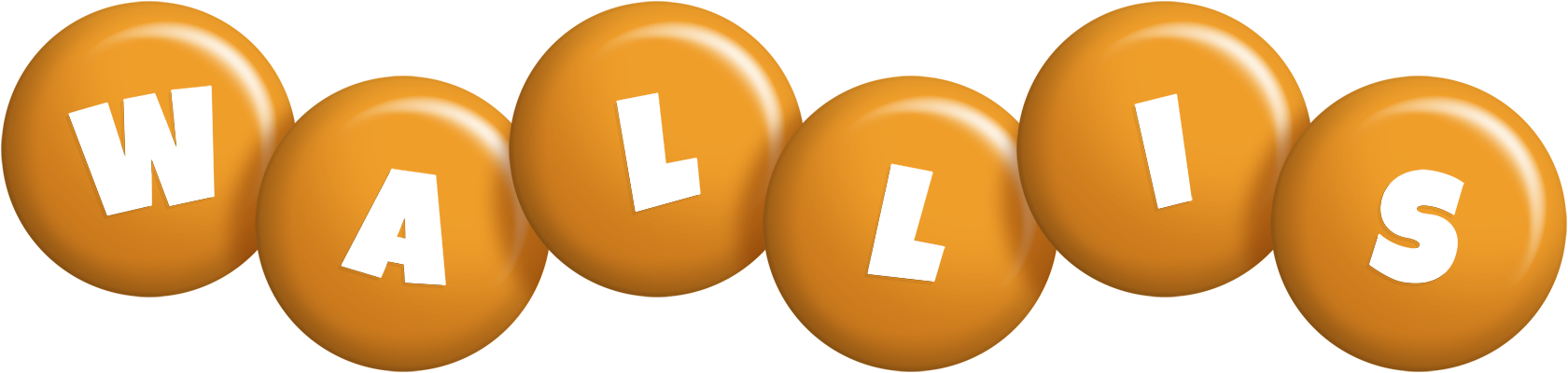 Wallis candy-orange logo