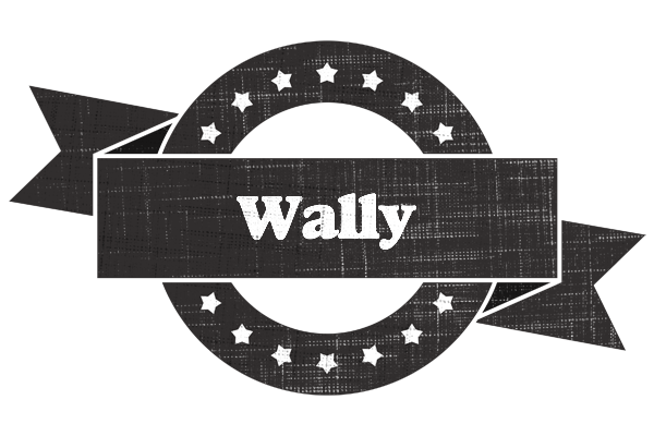 Wally grunge logo