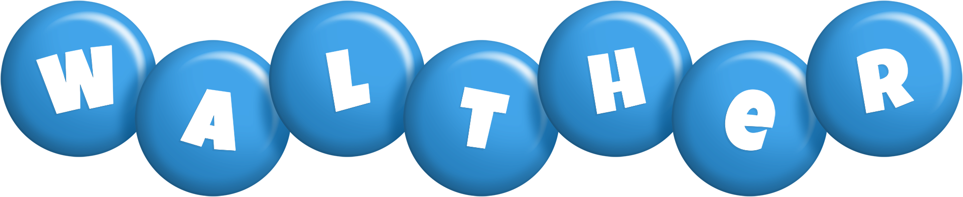 Walther candy-blue logo