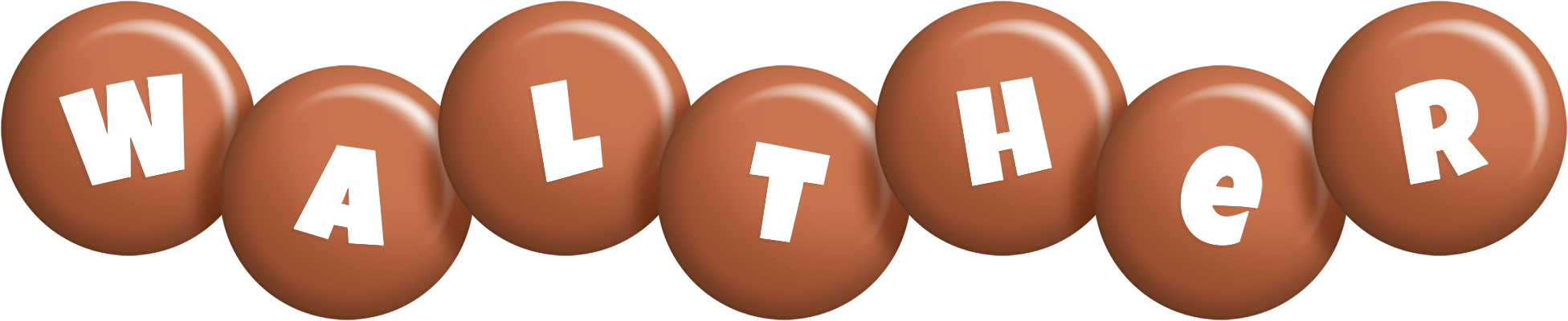 Walther candy-brown logo