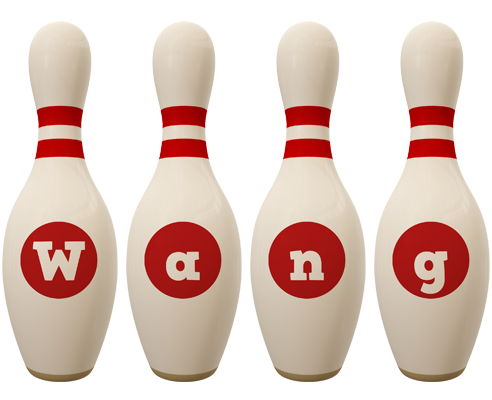 Wang bowling-pin logo