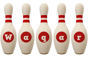 Waqar bowling-pin logo