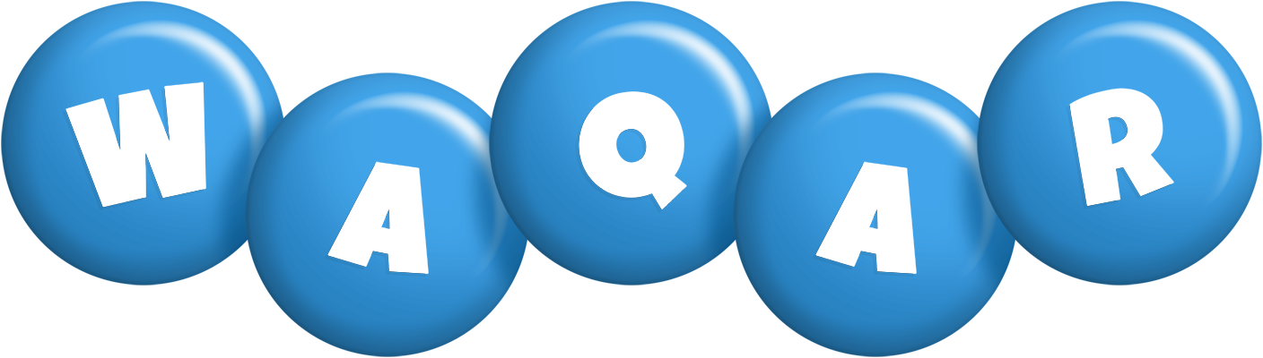 Waqar candy-blue logo