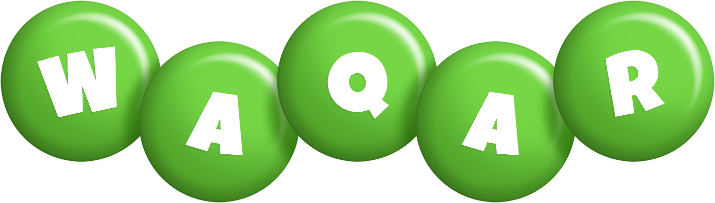 Waqar candy-green logo