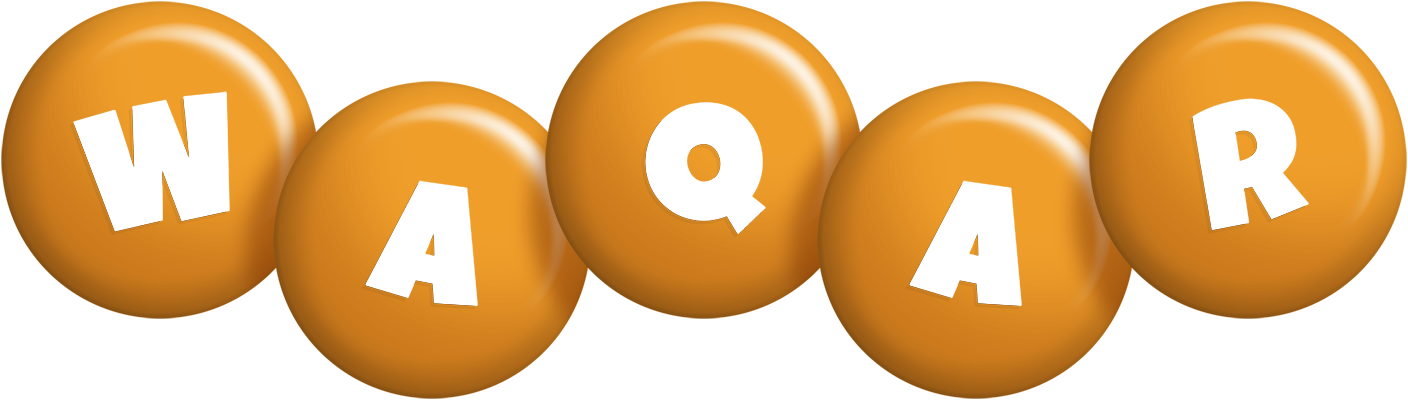 Waqar candy-orange logo