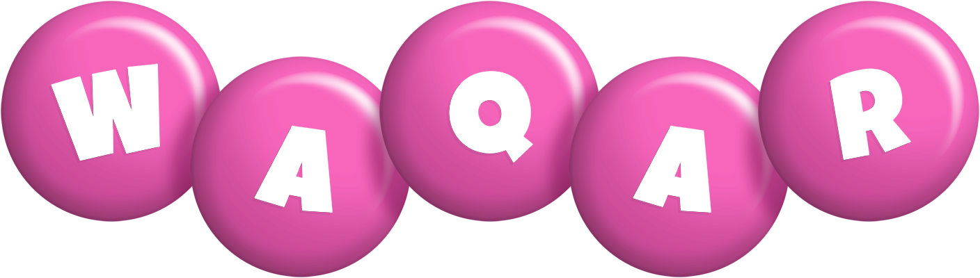 Waqar candy-pink logo