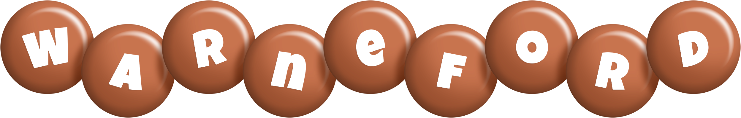 Warneford candy-brown logo