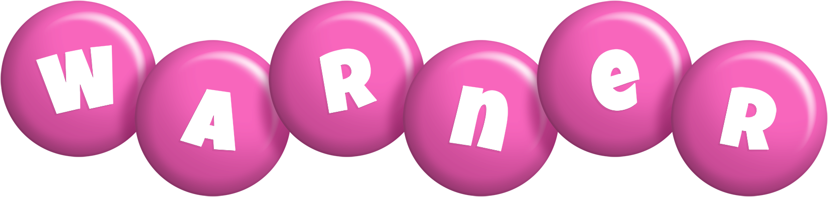 Warner candy-pink logo