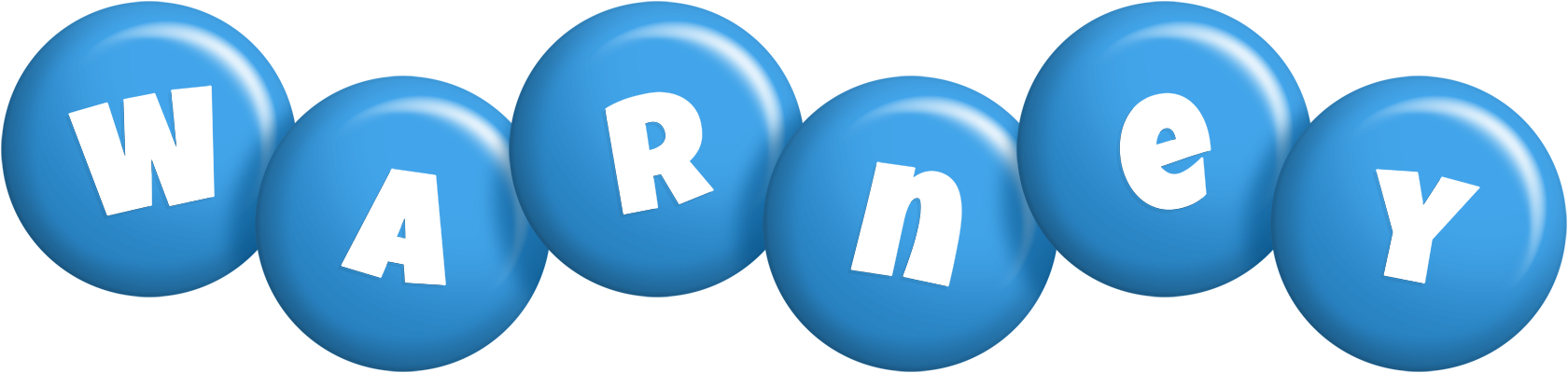 Warney candy-blue logo