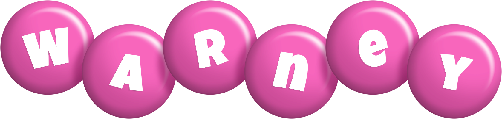 Warney candy-pink logo