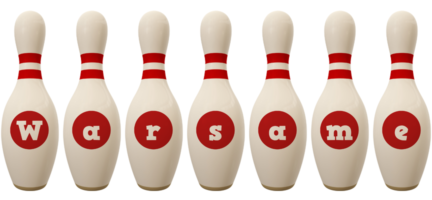 Warsame bowling-pin logo