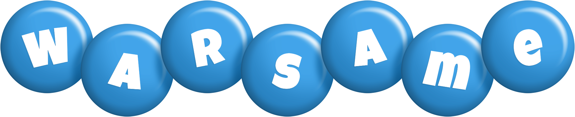 Warsame candy-blue logo