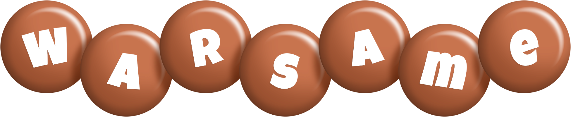 Warsame candy-brown logo