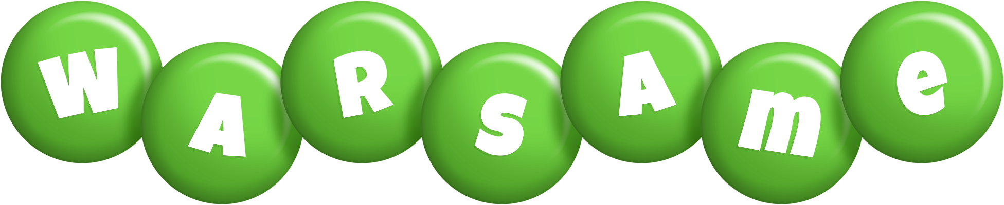 Warsame candy-green logo