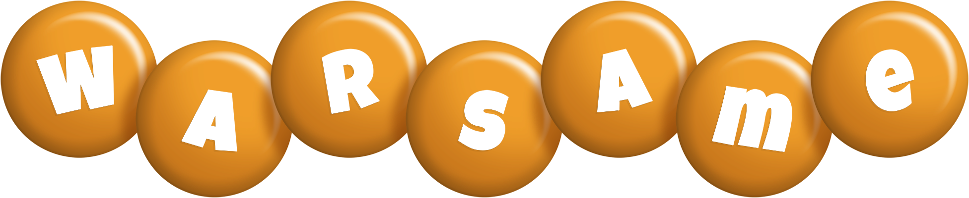 Warsame candy-orange logo