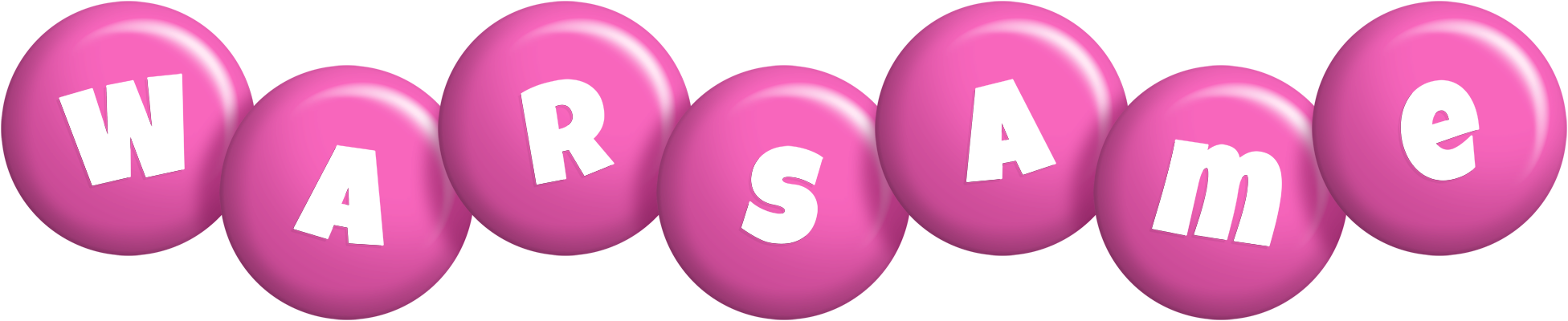 Warsame candy-pink logo