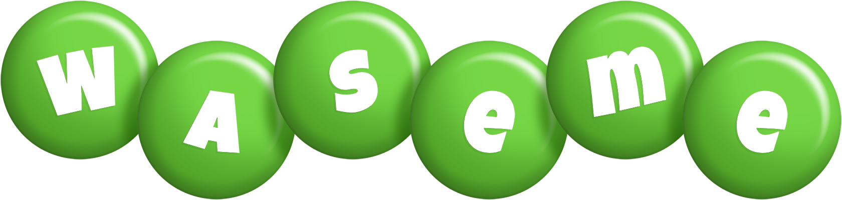Waseme candy-green logo