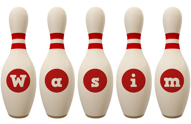 Wasim bowling-pin logo