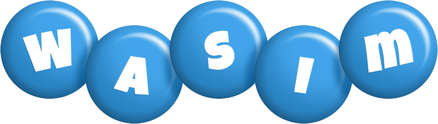 Wasim candy-blue logo