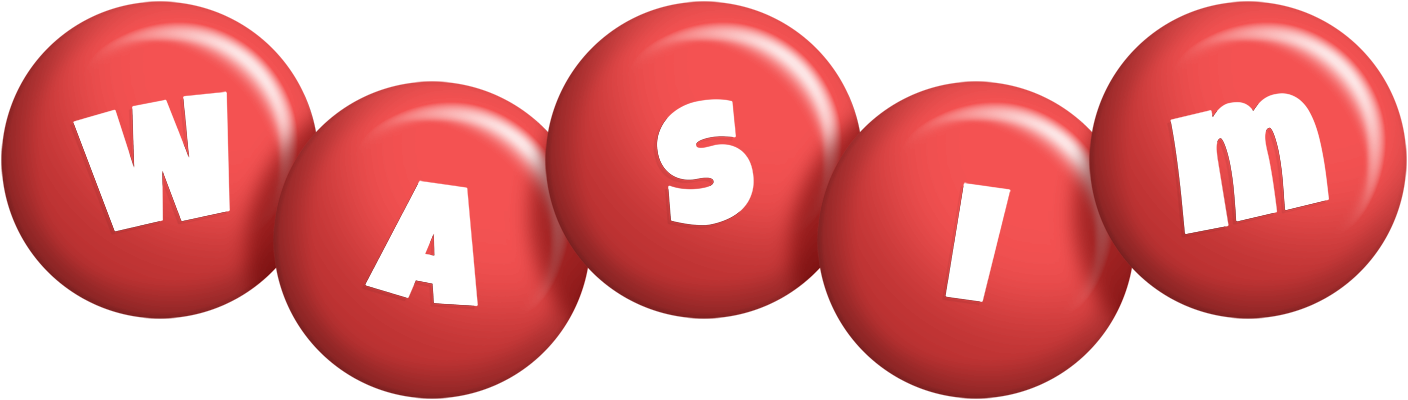 Wasim candy-red logo