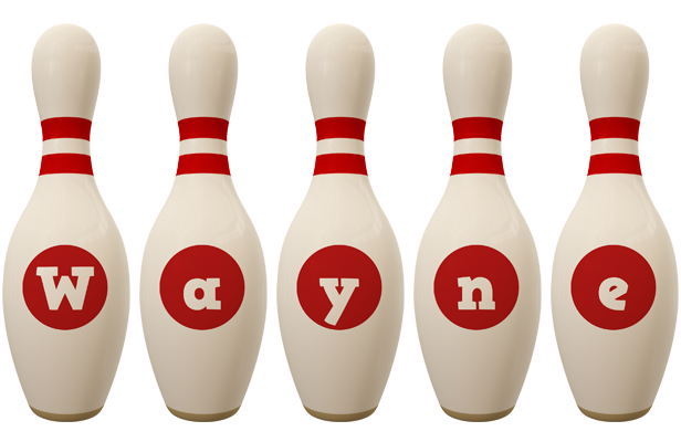 Wayne bowling-pin logo