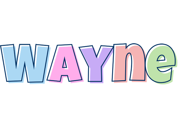 Wayne pastel logo