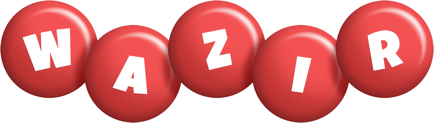 Wazir candy-red logo