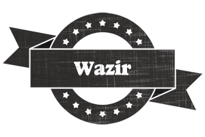 Wazir grunge logo