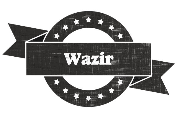 Wazir grunge logo
