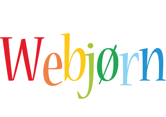 Webjørn birthday logo