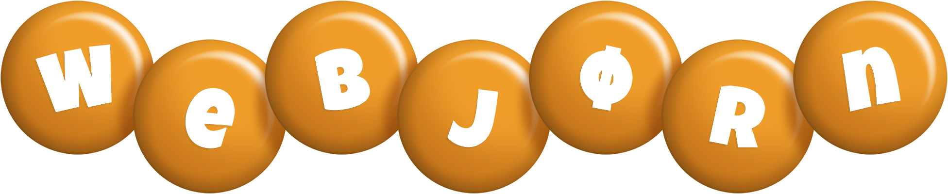 Webjørn candy-orange logo