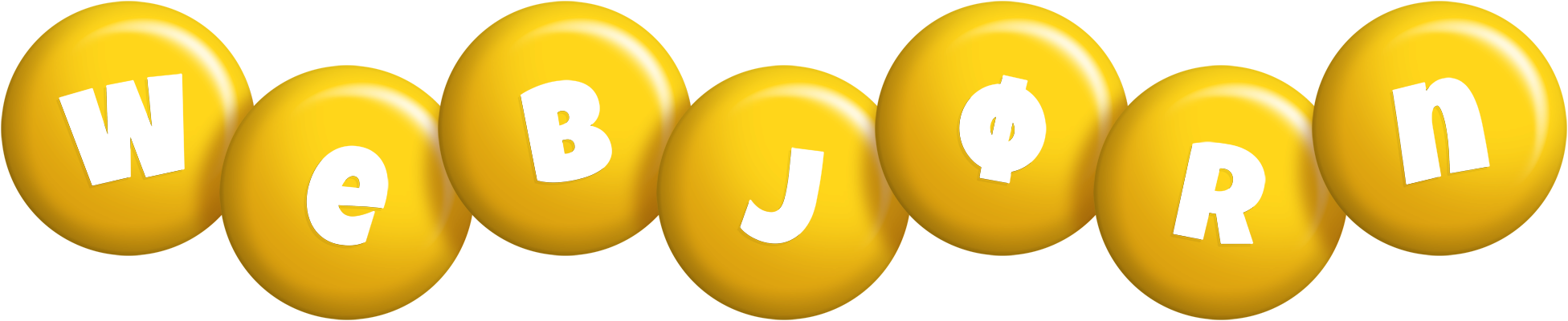 Webjørn candy-yellow logo
