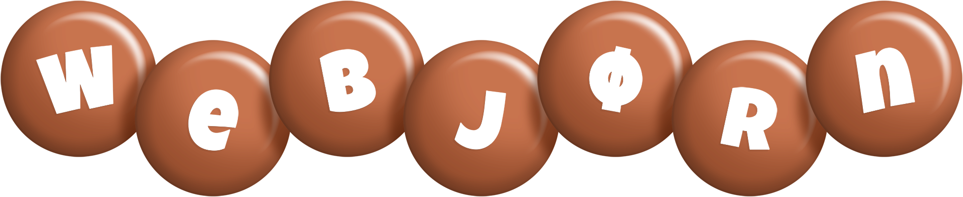 Webjørn candy-brown logo