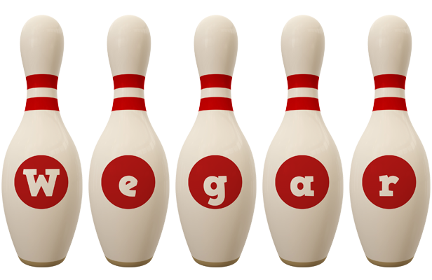 Wegar bowling-pin logo