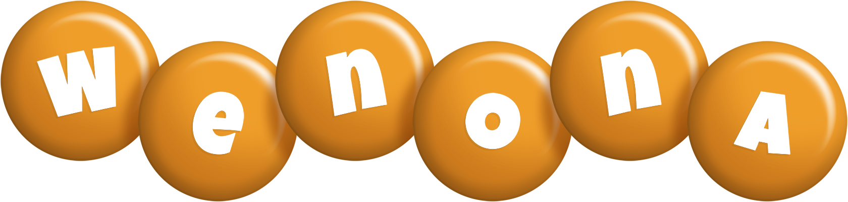 Wenona candy-orange logo
