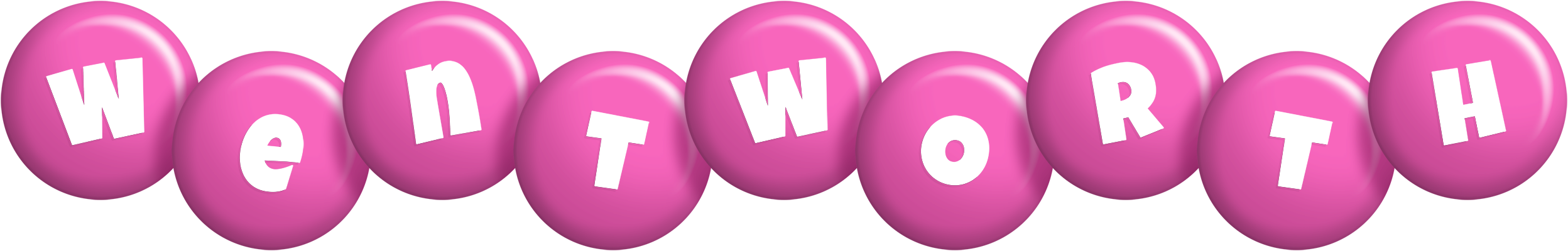 Wentworth candy-pink logo