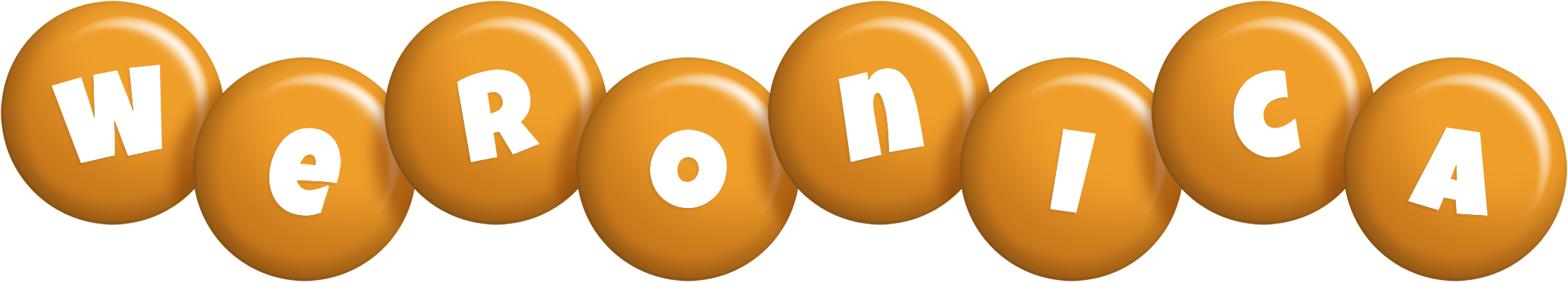 Weronica candy-orange logo