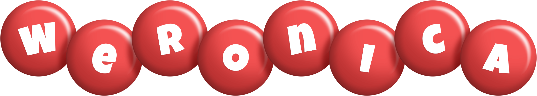 Weronica candy-red logo