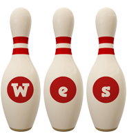 Wes bowling-pin logo