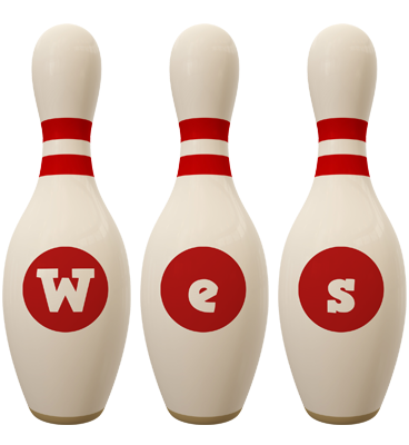 Wes bowling-pin logo