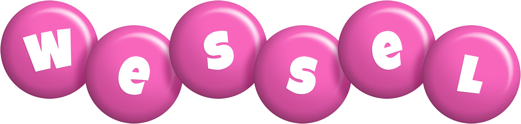 Wessel candy-pink logo