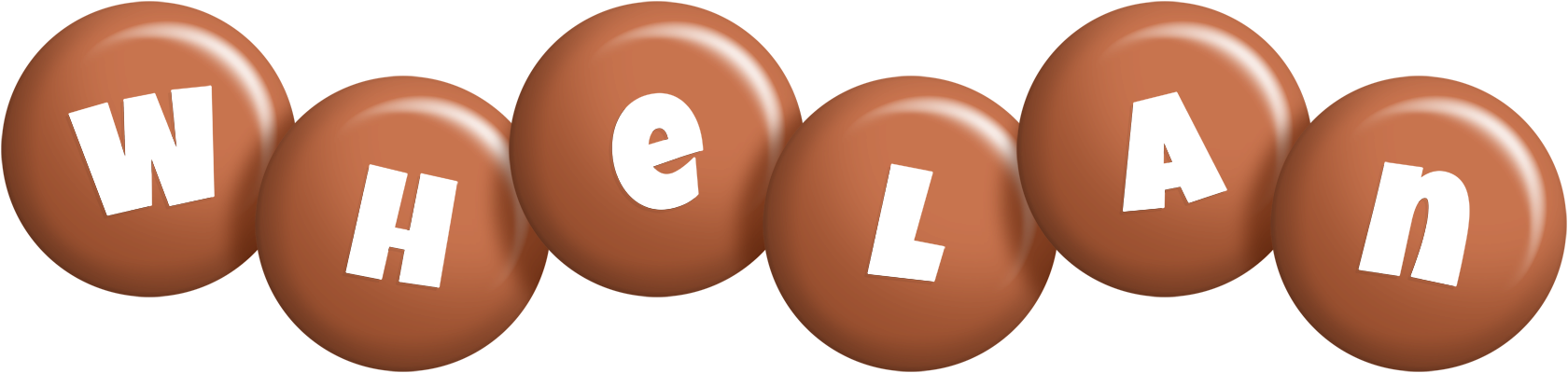 Whelan candy-brown logo