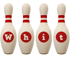 Whit bowling-pin logo