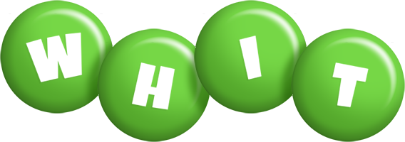 Whit candy-green logo