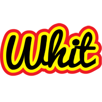 Whit flaming logo